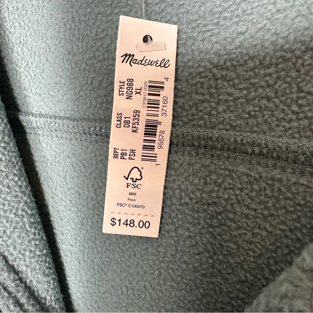 NWT MWL By Madewell Women's Drapey Sherpa Buick Snap Front Jacket Size XL - Picture 7 of 10